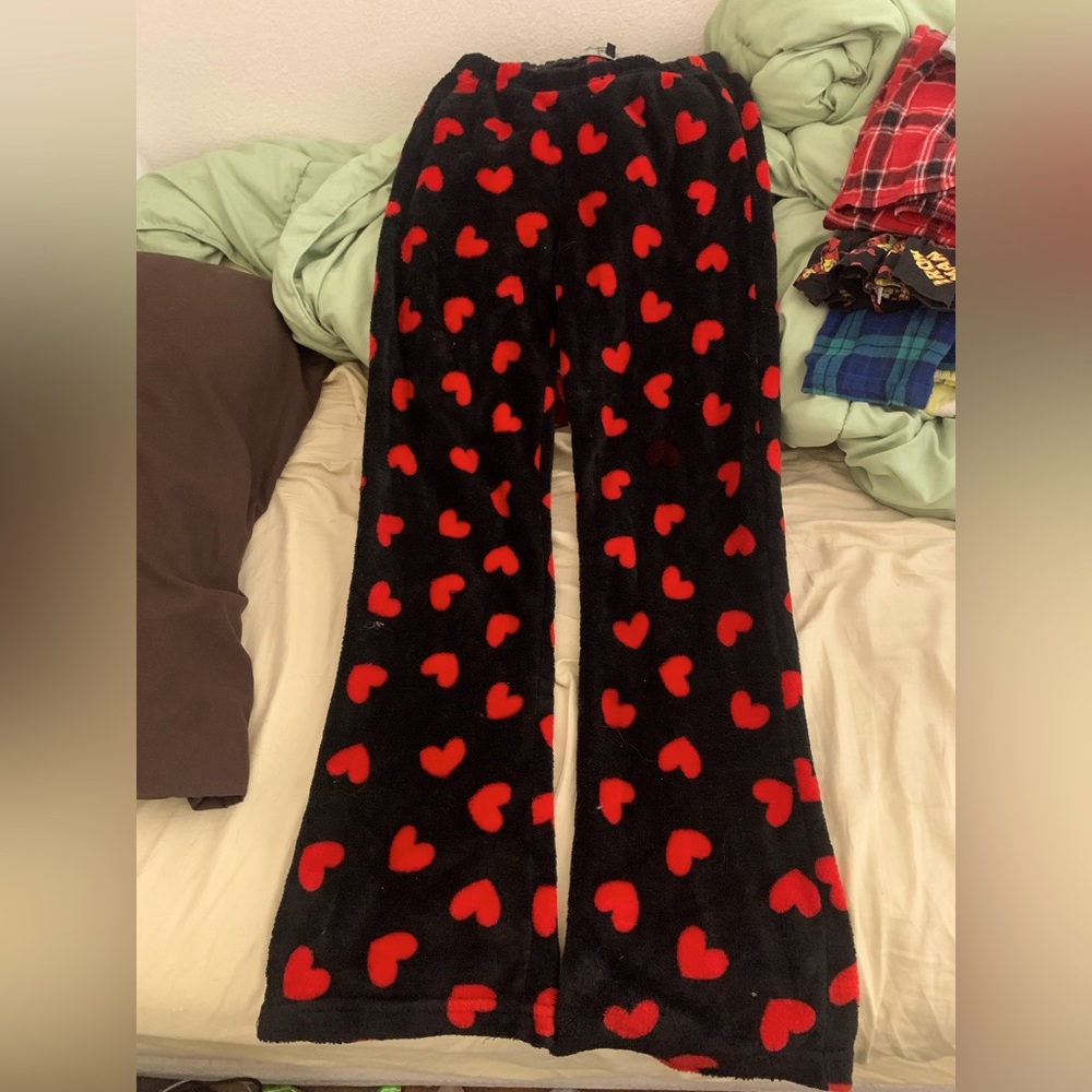 fluffy heart pants